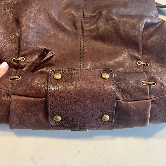 Brown KOOBA Ava Fold Over Hangbag - Picture 6 of 13